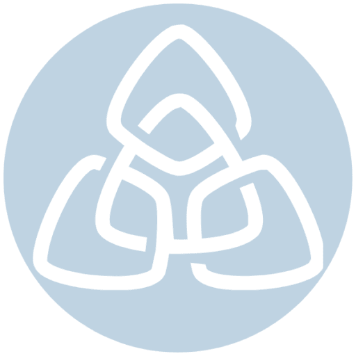 Harley Street Smiles Logo, Blue Background, White Foreground